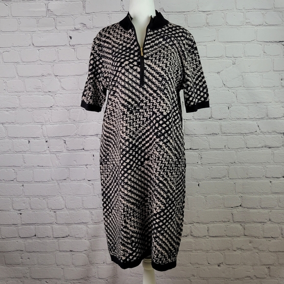 Calvin Klein Dresses & Skirts - NWT CALVIN KLEIN Quarter Zip Patterned Sweater Dress